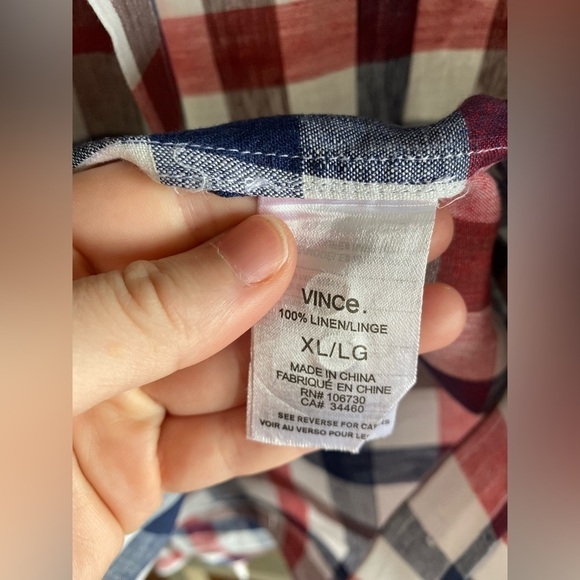 VINCE linen button down casual shirt - Picture 3 of 3